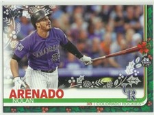 2019 Topps Holiday Walmart #HW165 Nolan Arenado SP Variation Wrapping On Bat