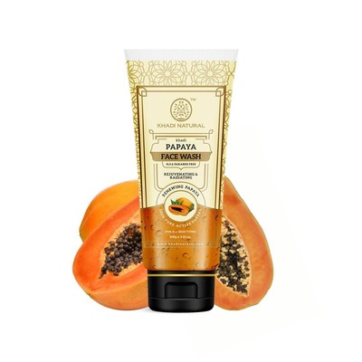 Khadi Natural Papaya Face Wash for Glowing & Healthy Skin | Herbal Face Wash