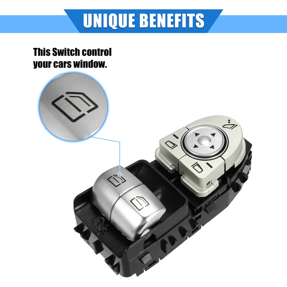 Pack (1) Window Control Switch Compatible for Mercedes-Benz Vito W447 2015 - image 3 of 4