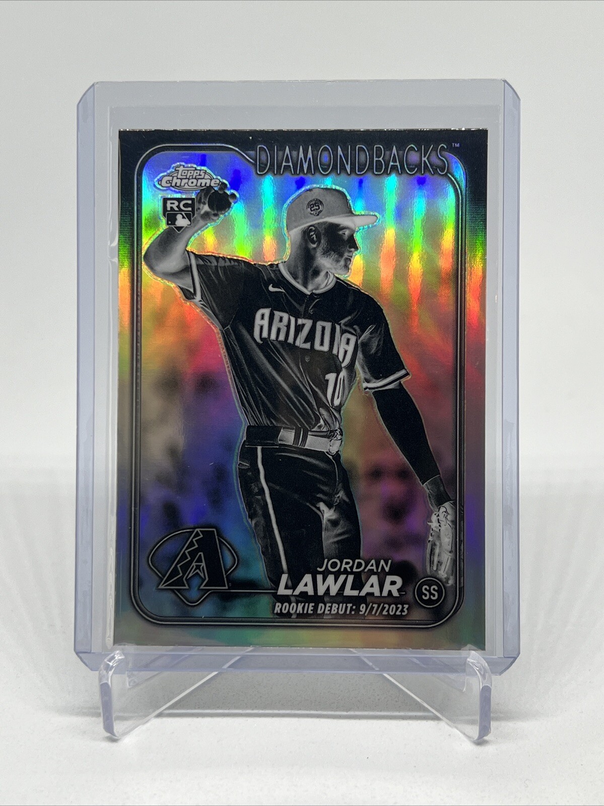2024 Topps Chrome Update Jordan Lawlar Debut Negative Refractor RC