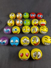 Emoji Emoticon Stress Balls Nvr Used Selling Whole Lot of 22 Yellow Blue Purple