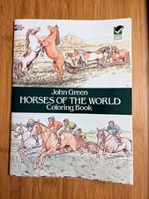 Horses of the World Coloring Book Dover Nature Coloring Book - VERY GOOD