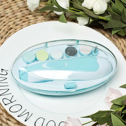 Electric Baby Nail File Clippers Trimmer Toddler Toes Trim Polish Nail Care Set - Picture 2 of 11