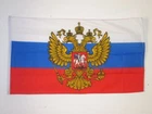 RUSSIA WITH EAGLE FLAG 2' x 3' - RUSSIAN COAT OF ARMS FLAGS 60 x 90 cm - BANNER