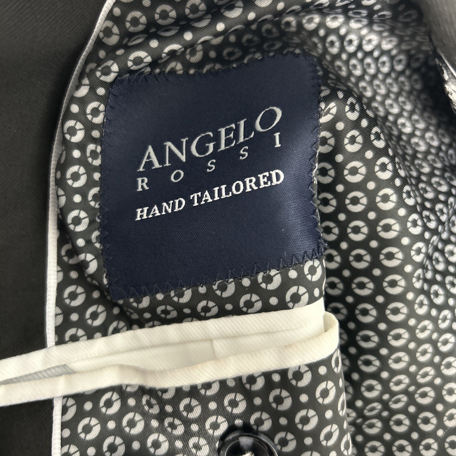 Angelo Rossi Solid Black Hand Tailored Performanc… - image 8