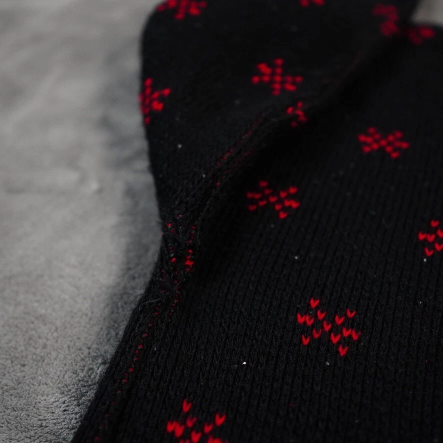 VTG Adele Sweater Womens Large? 42" Black Green Red Ugly Christmas Tree July Bow