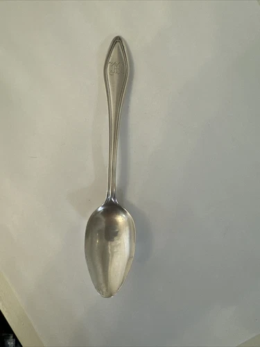 Towle Sterling Silver 5 7/8” Teaspoon Mary Chilton Pat 1912 Monogrammed DAMAGE