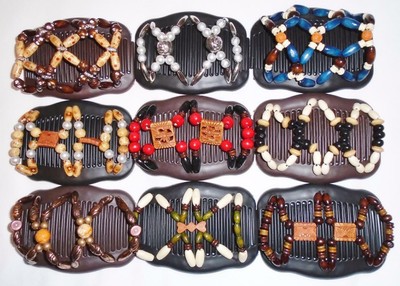 EZ Double Magic Clips 4x3.5'', African Butterfly Comb, Comfy, Slide US SELLER 22