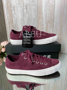 burgundy suede converse