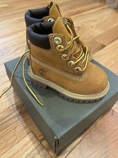  TB0 12809 NEW TODDLER TIMBERLAND PREMIUM 6" WATERPROOF BOOT WHEAT NUBUCK TB1