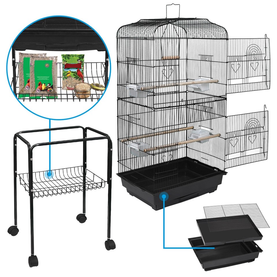 Multiple Sizes Durable Steel Bird Cage Best Place for Birds Large ...