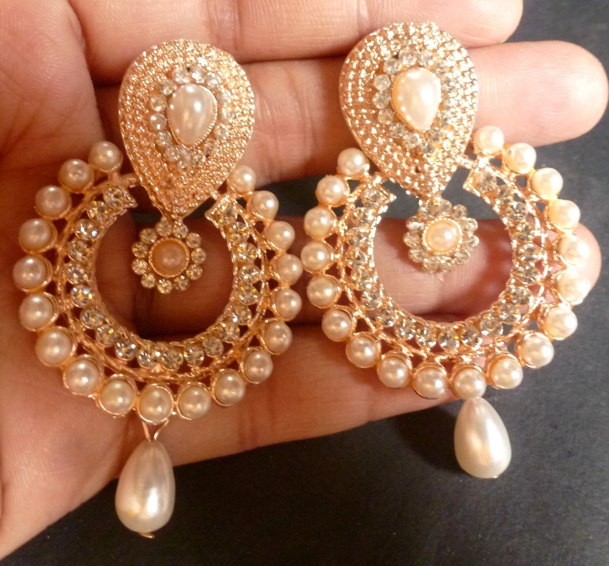 Fancy Designer Gold Earrings at Rs 15700/pair in Raigad | ID: 27209214830