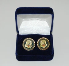 Ronald Reagan Issued CUFFLINKS Presidential Seal President White House COMES BOX