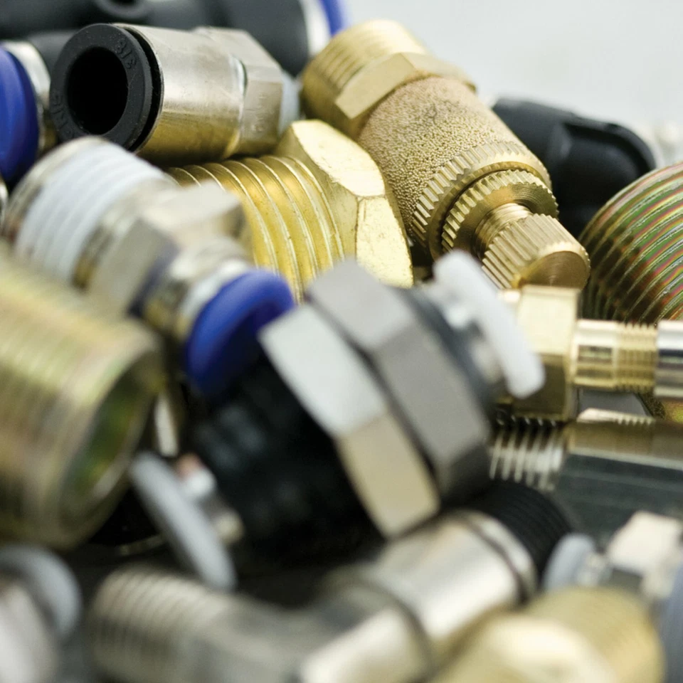 1/4" Push to 1/2" NPT Male Air Fitting bag ride oil thread pipe line adapter kit - Image 2 of 2