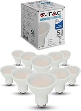 Image of V-Tac LED 5W GU10 With Samsung Chip 400lm 4000K Warm White Bulb (10 Pack)