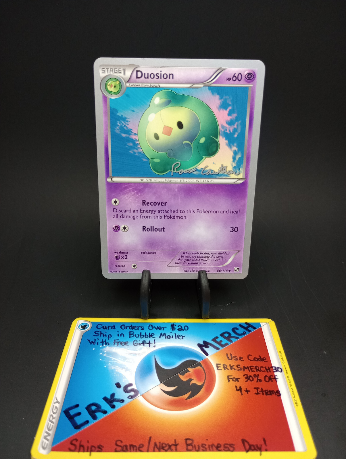 Duosion 56/114 World Championships 2011 Regular Pokemon Card 