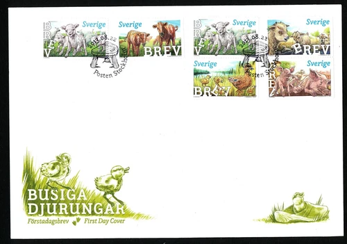 Sweden 2013 Cachet FDC Young Animals; Lamb Calves