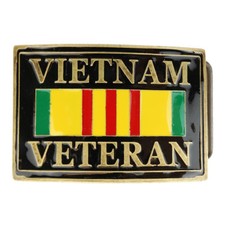 Made in USA, Vietnam War Veteran Metal Belt Buckle - FREE SHIPPING