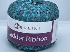 Berlini Ladder Ribbon Yarn 115 Rich Teal 50gr 142yds