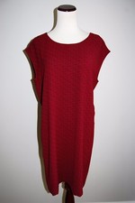 Women's Ann Taylor Loft Deep Red Dots Dress Size M 