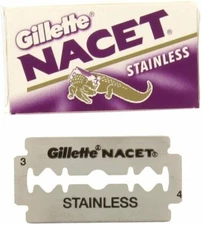5 Gillette Nacet Double Edge Razor Blades 1 Box Of 5 Made In Russia Sample