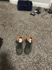 BOYS PRE SCHOOL JORDAN 5 RETRO ARMY OLIVE/SOLAR ORANGE 440889-308-SIZE 12