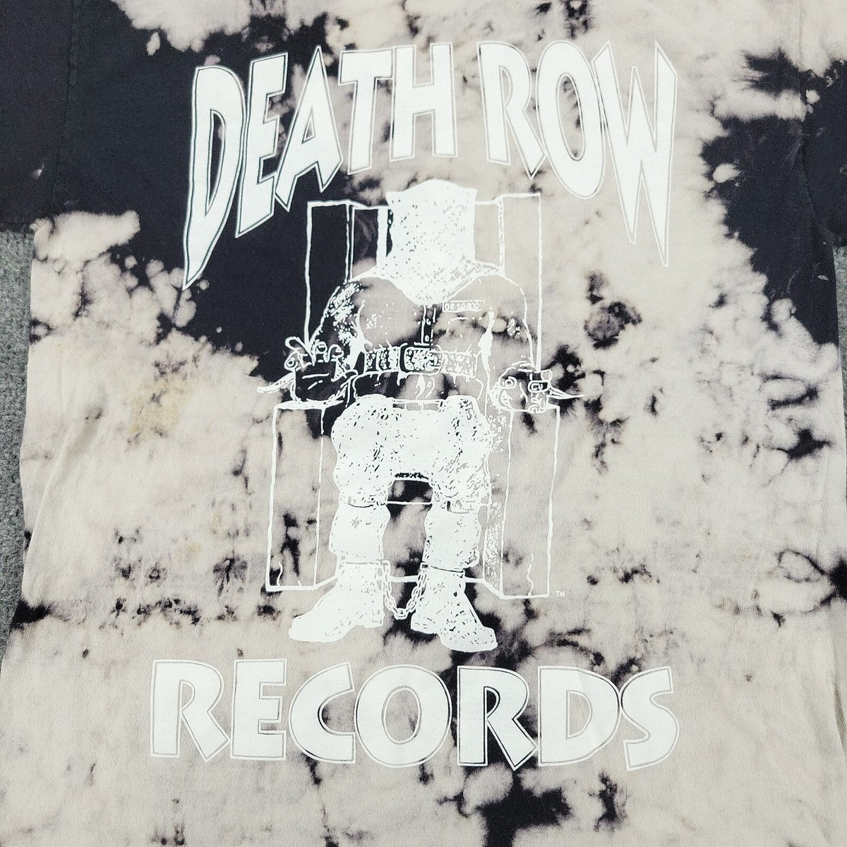 Death Row Records Shirt Men's Medium Black Gray Logo Hip Hop