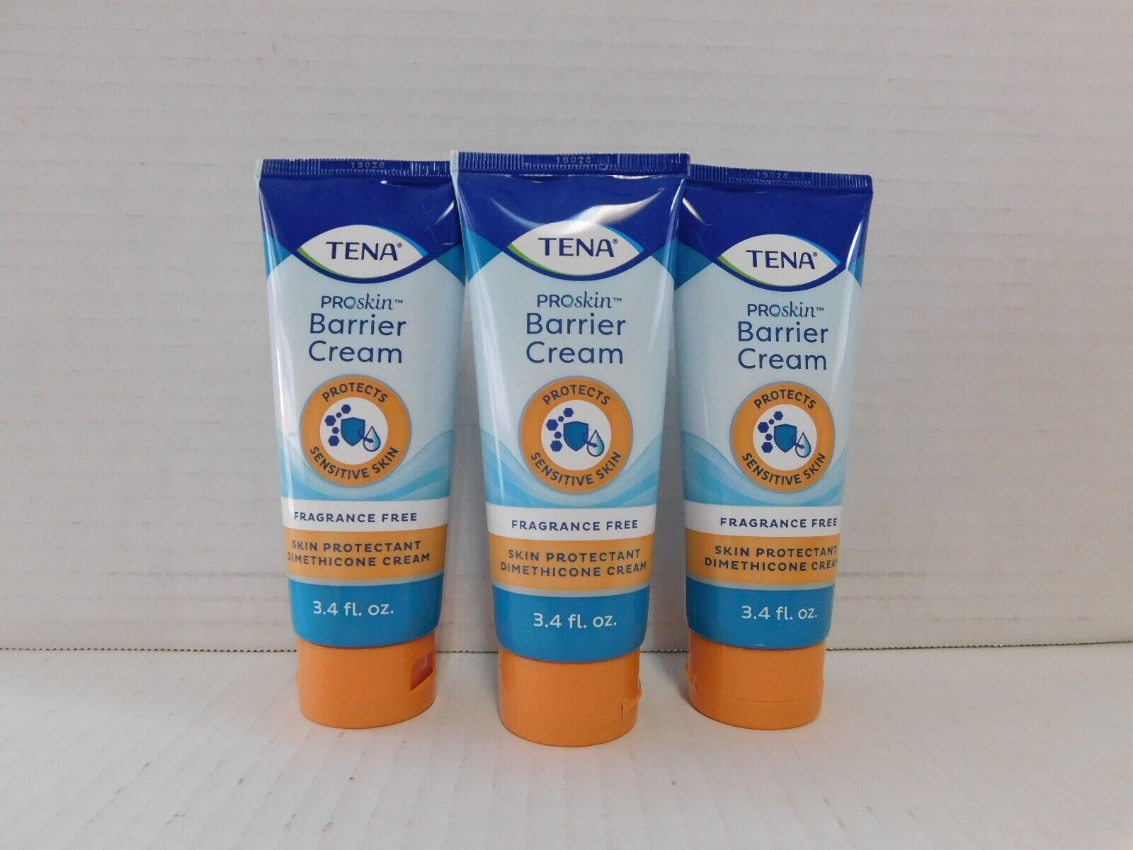 3 Tena Proskin Barrier Cream Protects Sensitive Skin, Fragrance Free, Exp. 1/24