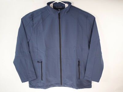 Men's Devon & Jones Doubleweave Tech-Shell Duplex Jacket Water-Resist Blue 3XL
