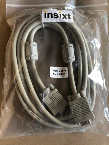 Cable de extensión para monitor de pantalla de PC INSIXT 3m 10' pies SVGA/VGA TFT macho a hembra - Imagen 2 de 2