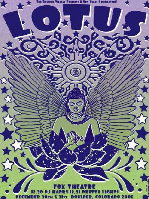 Lotus Pretty Lights Boulder 2008 Concert Poster Silkscreen