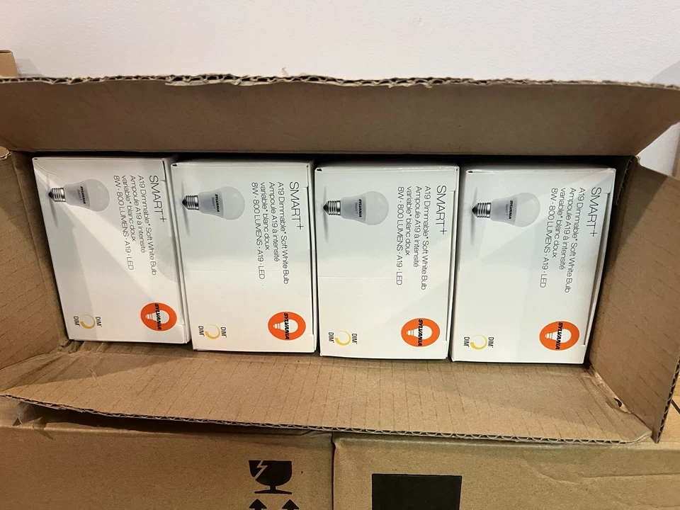 4 Pk Sylvania Smart+ Zigbee Light Bulb Dimmable Soft White A19 9W Works w/ Alexa - Image 2 of 4