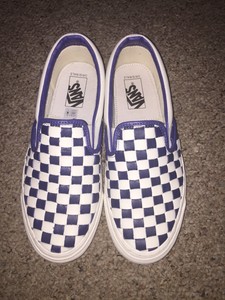 leather checkered vans
