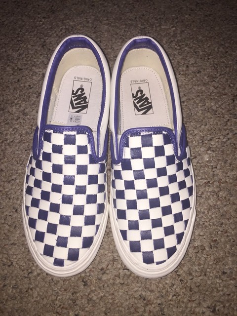 vans checkered leather