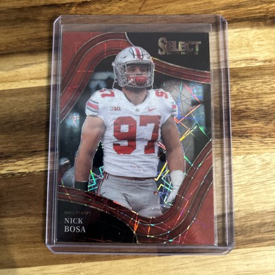2022 Panini Select Draft Picks - Field Level Nick Bosa #168 Red Lazer Prizm