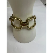 bracelet chunky gold tone link classic casual work wear versatile trendy