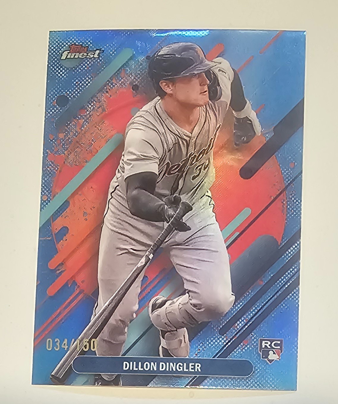 2025 Topps Finest - Rare Dillon Dingler #294 Sky Blue Refractor /150 (RC)
