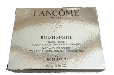 LANCOME BLUSH SUBTIL POWDER BLUSH FUSION COLOR 02 ROSE SABLE 0.18 OZ BOX VARRIES