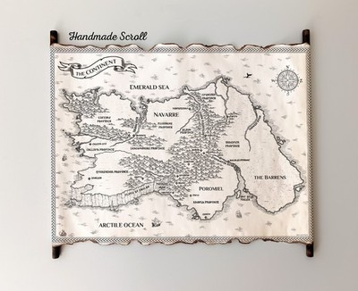 Empyrean Continent Map, FanArt Inspired by Fourth Wing & Iron Flame Fantasy Map