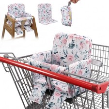Padded Shopping Cart Seat Cover for Baby, Pink Floral