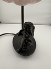 Vintage Tulip Shaped Frosted Glass Shade Table Lamp Nightlight w/ Cherub Harp — photo 4