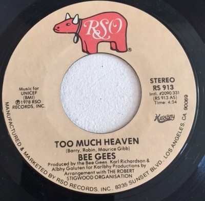 Bee Gees - Too Much Heaven / Rest Your Love On Me (7'', Single, Styrene, All)