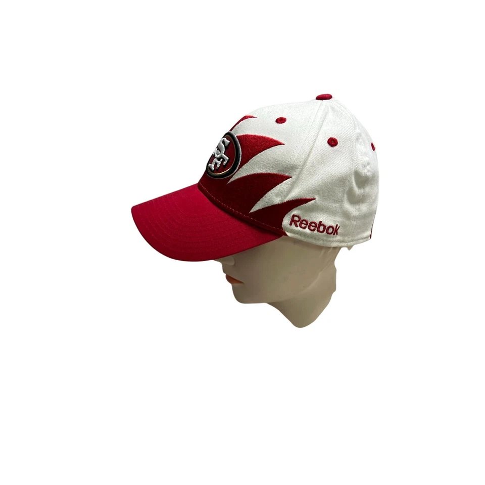 Vintage San Francisco 49ers Sharktooth Hat Reebok NFL Apparel Sue size L/XL - Image 3 of 4