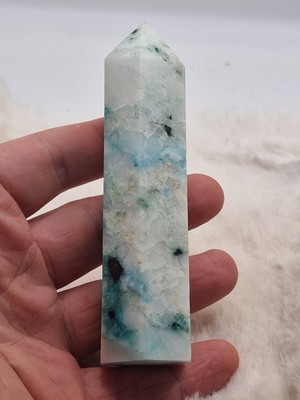 98g Chrysokoll Kristall Turmspitze Edelstein Heilung Chakra 