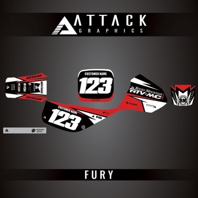 Attack Graphics Custom Fury Complete Bike Graphics Kit For Honda XR100R 2000