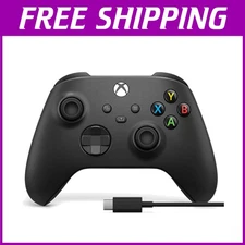 Carbon Black Wireless Gaming Controller + USB-C Cable