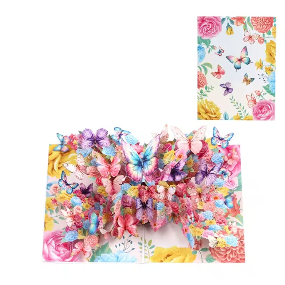 Butterfllies Bloom Garden 3D Pop Up Greeting Card - Mother's Day Anniversary