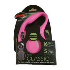 Flexi Classic 16 Tape Retractable Dog Leash Small/Medium Pink Up To 33lb