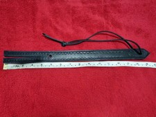 Black Genuine Leather Tawse 39cm Long 11mm Thick