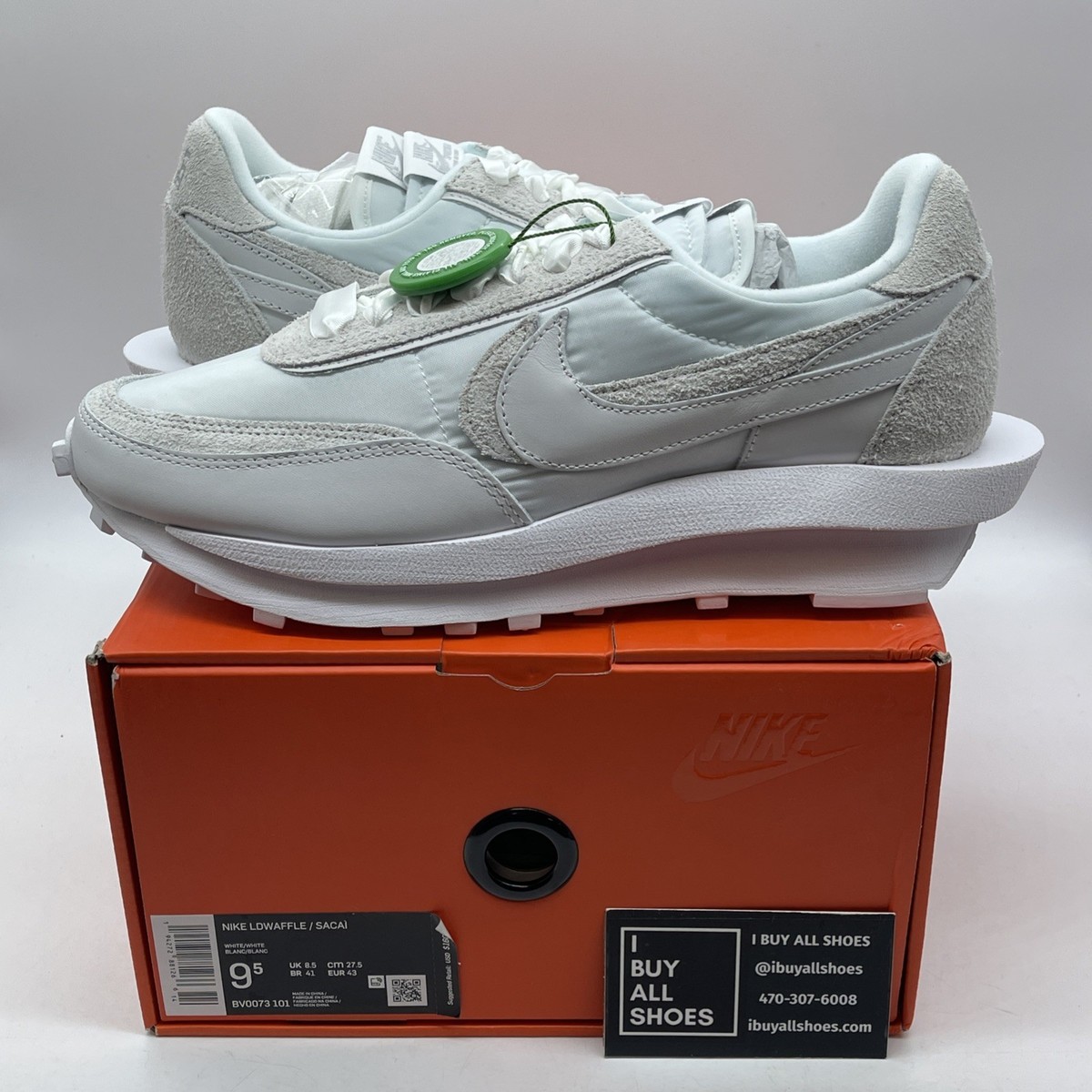 nike sacai ld waffle nylon white